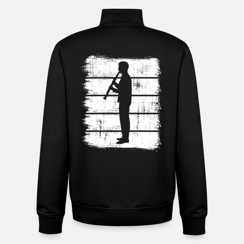 Lustiger Klarinettist - Unisex Organic Zip Sweatshirt von Stanley/Stella - Schwarz