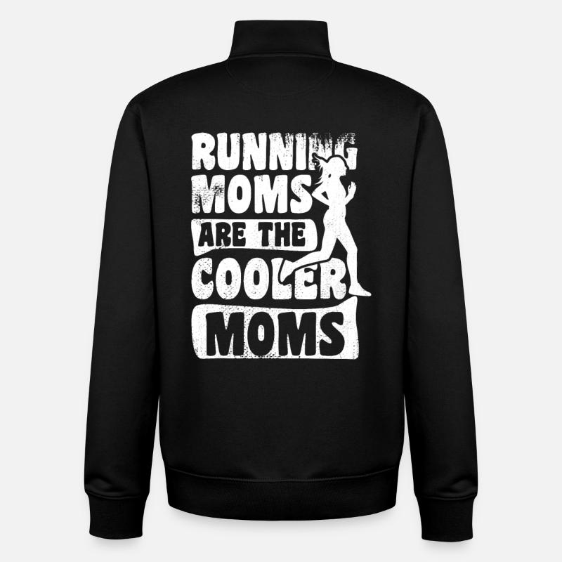 Runner Mom - Unisex Organic Zip Sweatshirt by Stanley/Stella - black
