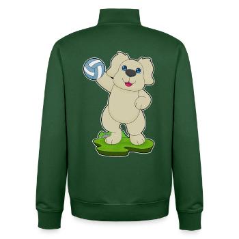 Joueur de volley-ball canin Volleyball - Sweat zippé unisexe en coton bio Stanley/Stella - vert bouteille - Dos - AI Model Male 185 dark (185cm)