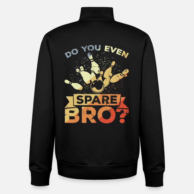 Bowler Spruch - Unisex Organic Zip Sweatshirt von Stanley/Stella - Schwarz