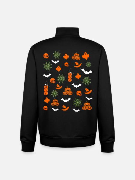 Halloween Patterns - Unisex Organic Zip Sweatshirt by Stanley/Stella - black