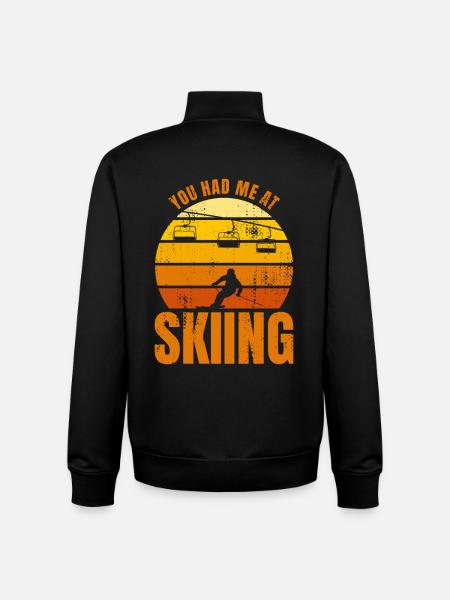 Tu m’as eu au ski - Sweat zippé unisexe en coton bio Stanley/Stella - noir