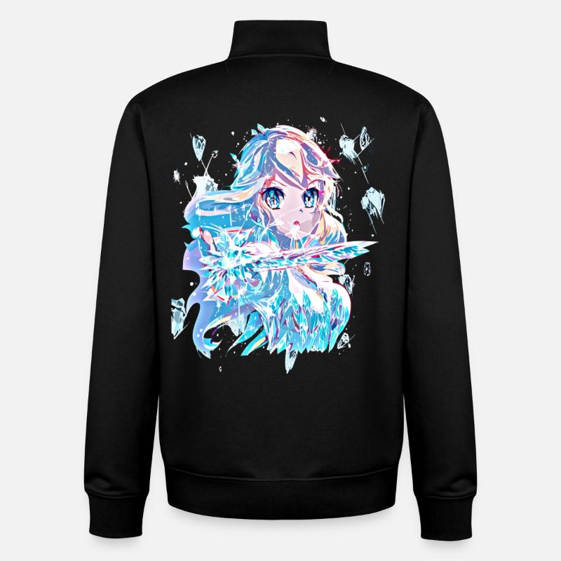 Princesse des glaces - Sweat zippé unisexe en coton bio Stanley/Stella - noir