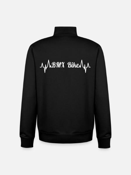 BMX Heart palpitations - Unisex Organic Zip Sweatshirt by Stanley/Stella - black