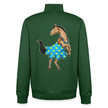 Pferd Polka Dots Kleid - Unisex Organic Zip Sweatshirt von Stanley/Stella - Flaschengrün - Hinten - AI Model Male 185 dark (185cm)