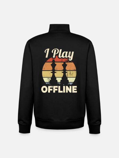 Chess Player Quote - Unisex Organic Zip Sweatshirt by Stanley/Stella - black