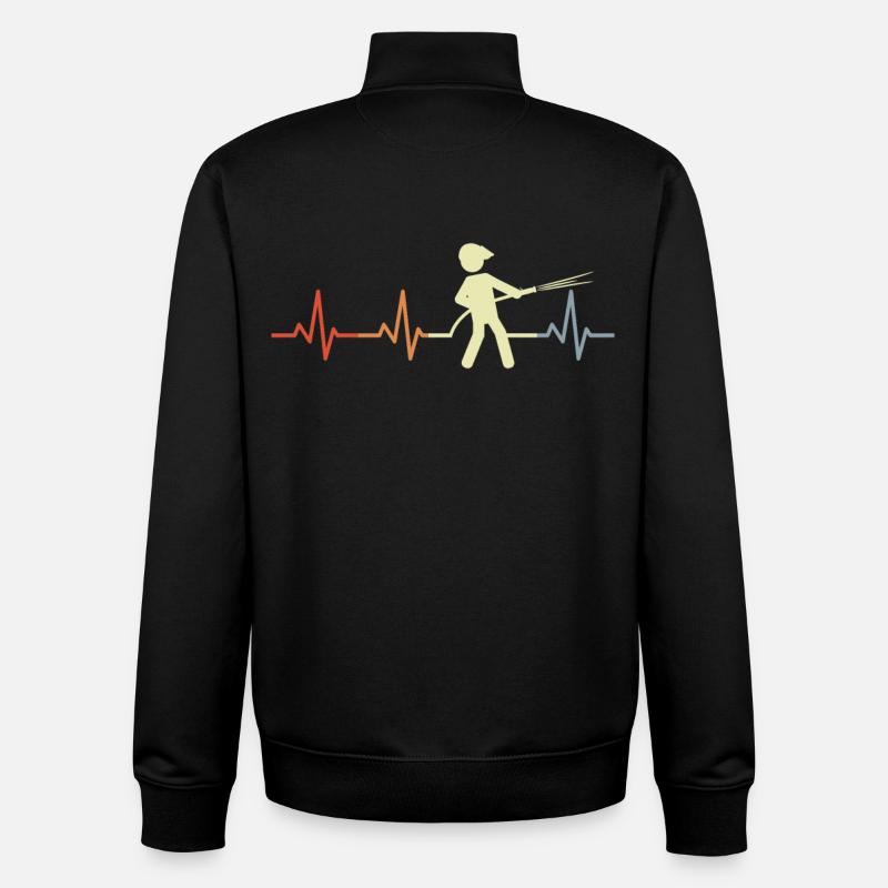 Fire brigade palpitations - Unisex Organic Zip Sweatshirt by Stanley/Stella - black
