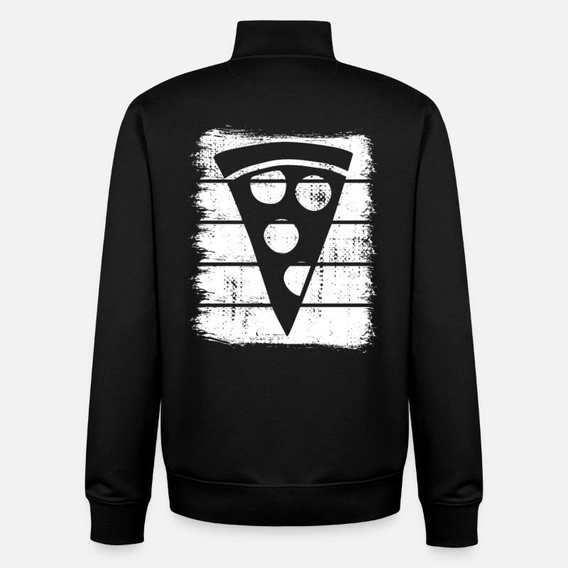 Pizza slice - Unisex Organic Zip Sweatshirt by Stanley/Stella - black