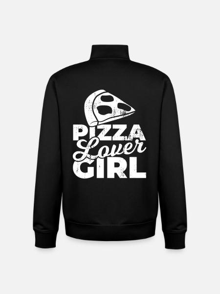 Fille de pizza - Sweat zippé unisexe en coton bio Stanley/Stella - noir