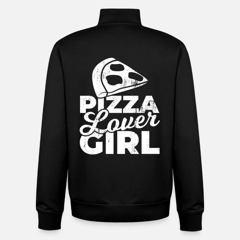 Pizza Mädchen - Unisex Organic Zip Sweatshirt von Stanley/Stella - Schwarz