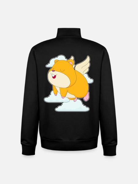 Hamster Clouds - Unisex Organic Zip Sweatshirt by Stanley/Stella - black