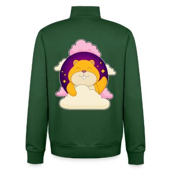 Hamster Clouds - Unisex Organic Zip Sweatshirt by Stanley/Stella - bottle green - Back - AI Model Male 185 dark (185cm)
