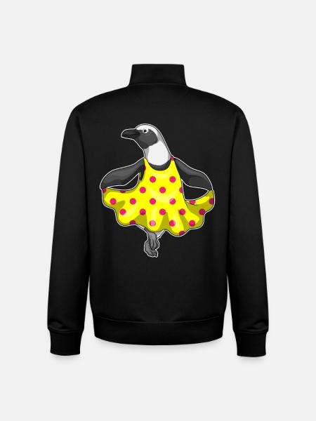 Robe Pingouin à Pois - Sweat zippé unisexe en coton bio Stanley/Stella - noir
