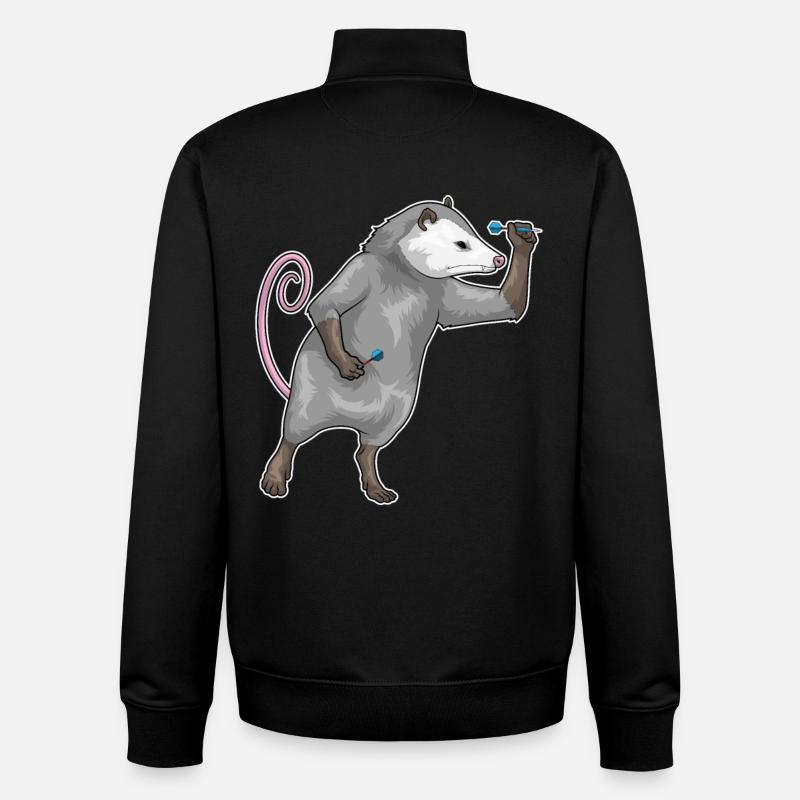 Fléchette Marsupiale Fléchette Fléchette - Sweat zippé unisexe en coton bio Stanley/Stella - noir