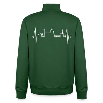 Florenz Skyline Italien Herzschlag I Love Firenze - Unisex Organic Zip Sweatshirt von Stanley/Stella - Flaschengrün - Hinten - AI Model Male 185 dark (185cm)