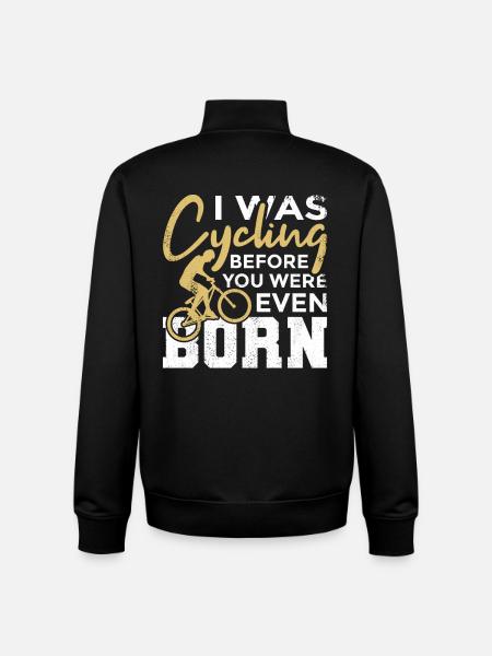 Funny Cyclist Saying - Unisex Organic Zip Sweatshirt by Stanley/Stella - black