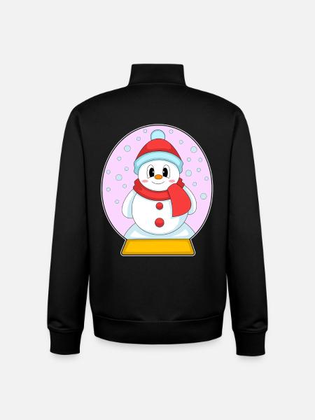 Snowman Christmas Winter Time - Unisex Organic Zip Sweatshirt by Stanley/Stella - black