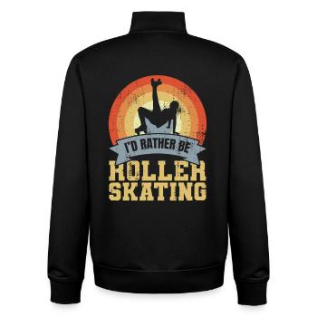 Rollschuhlaufen Liebe - Unisex Organic Zip Sweatshirt von Stanley/Stella - Schwarz - Hinten - AI Model Male 185 light (185cm)