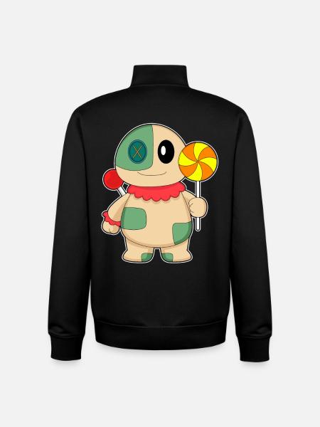 Voodoo Doll Halloween Lollipops - Unisex Organic Zip Sweatshirt by Stanley/Stella - black