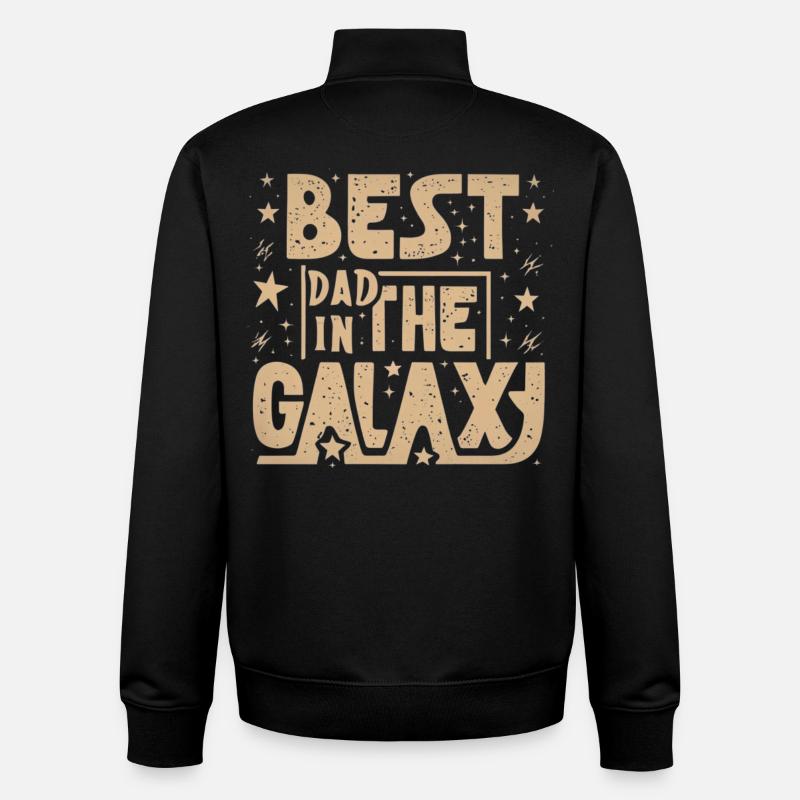 Bester Papa Galaxy - Unisex Organic Zip Sweatshirt von Stanley/Stella - Schwarz