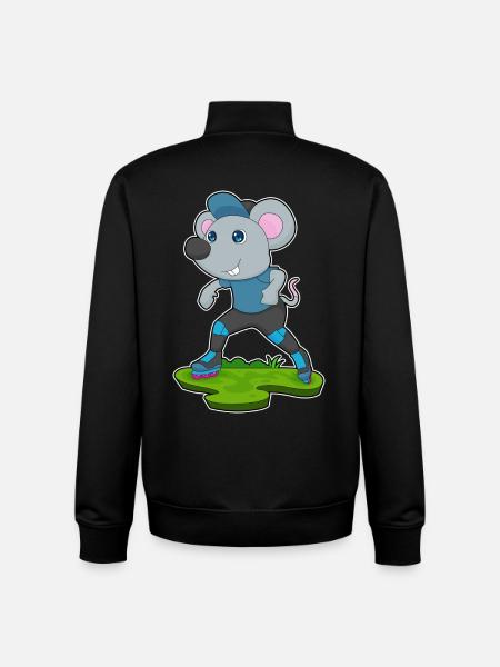 Mouse Inline skating Inline skates - Unisex Organic Zip Sweatshirt by Stanley/Stella - black
