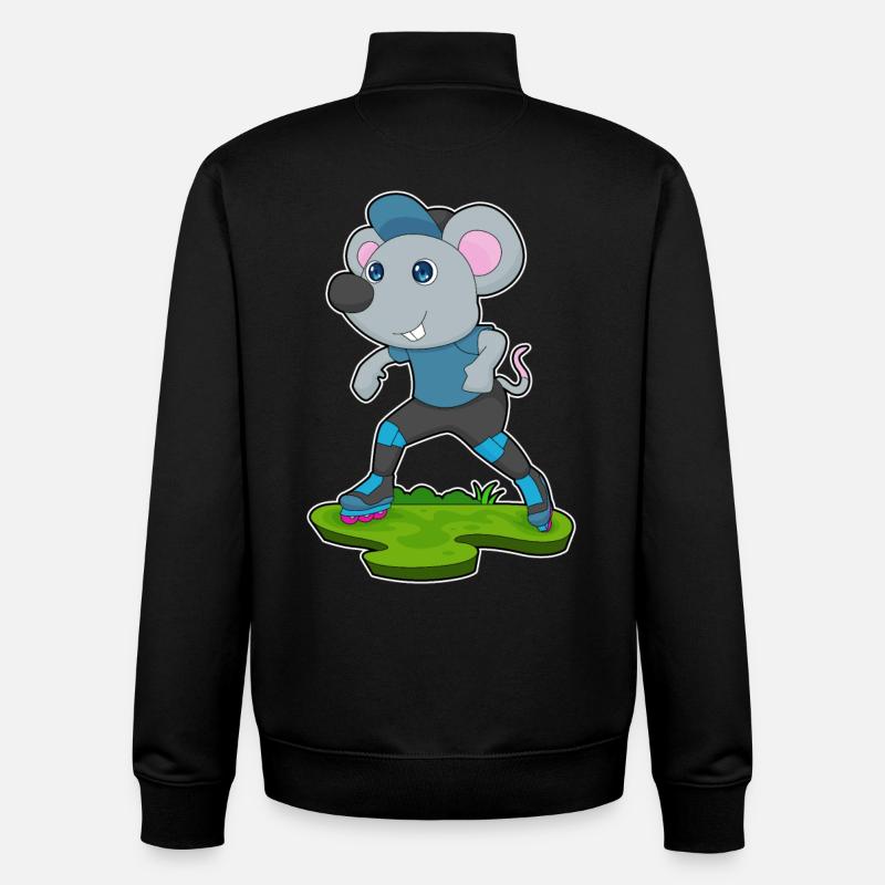 Maus Inline skating Inline skates - Unisex Organic Zip Sweatshirt von Stanley/Stella - Schwarz
