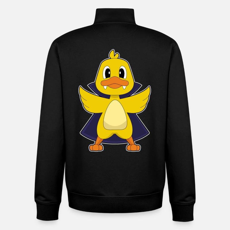 Duck Vampire - Unisex Organic Zip Sweatshirt by Stanley/Stella - black