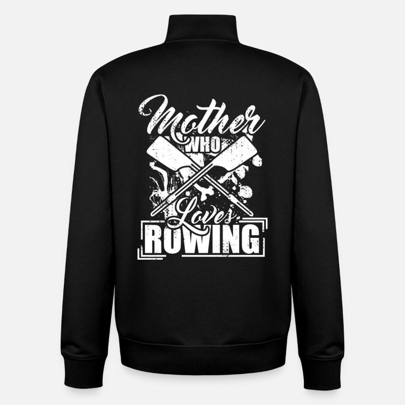 Maman qui aime l’aviron - Sweat zippé unisexe en coton bio Stanley/Stella - noir