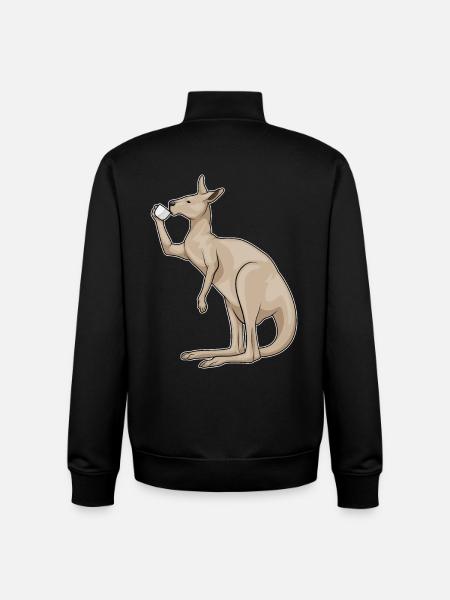 Kangaroo Coffee Mug - Unisex Organic Zip Sweatshirt by Stanley/Stella - black