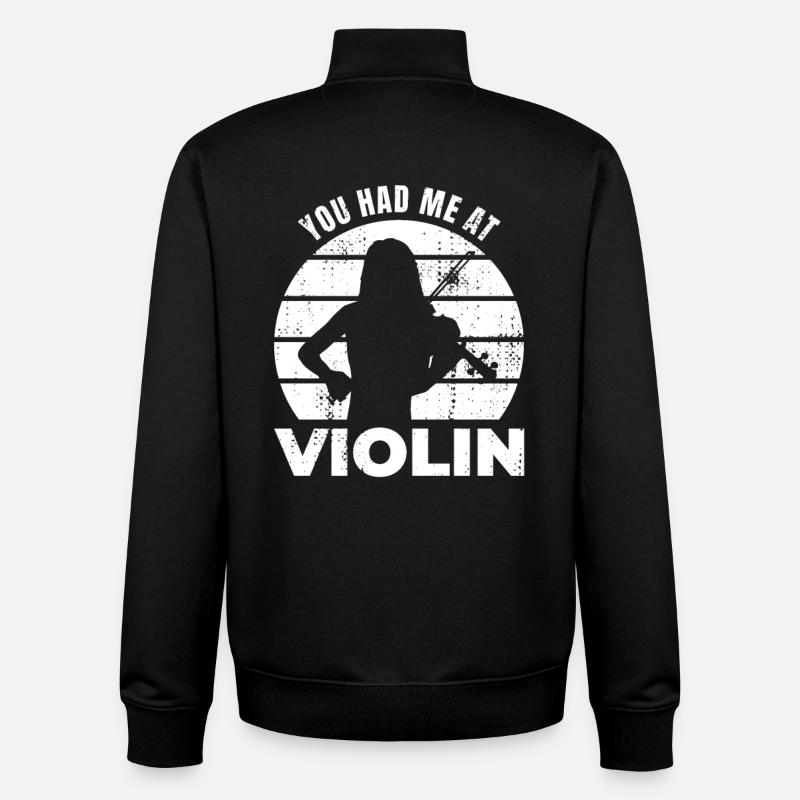 Dicton de violoniste - Sweat zippé unisexe en coton bio Stanley/Stella - noir