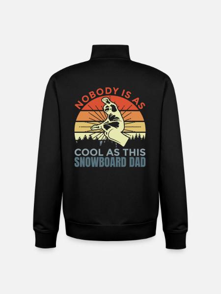Snowboard Dad - Unisex Organic Zip Sweatshirt von Stanley/Stella - Schwarz