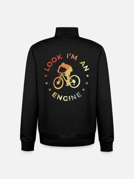 Cycling joke - Unisex Organic Zip Sweatshirt by Stanley/Stella - black