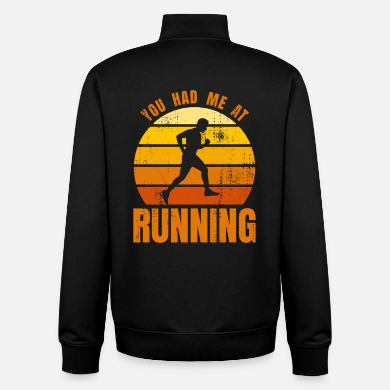 Running lover - Unisex Organic Zip Sweatshirt by Stanley/Stella - black