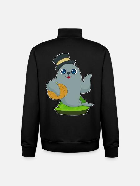 Citrouille d'Halloween scellée - Sweat zippé unisexe en coton bio Stanley/Stella - noir