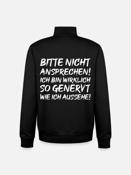 Genervt sein Spruch - Unisex Organic Zip Sweatshirt von Stanley/Stella - Schwarz