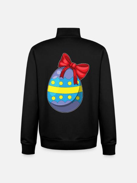 Easter Egg Easter Bow - Unisex Organic Zip Sweatshirt by Stanley/Stella - black