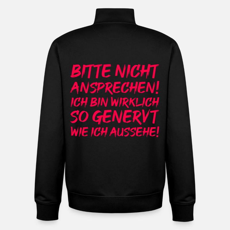 Genervt sein - Unisex Organic Zip Sweatshirt von Stanley/Stella - Schwarz