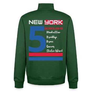 New York City Five Boroughs Love New York Bronx - Unisex Organic Zip Sweatshirt by Stanley/Stella - bottle green - Back - AI Model Male 185 dark (185cm)