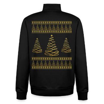 Weihnachtsbaum Schneeflocke Weihnachtsstimmung - Unisex Organic Zip Sweatshirt von Stanley/Stella - Schwarz - Hinten - AI Model Male 185 light (185cm)