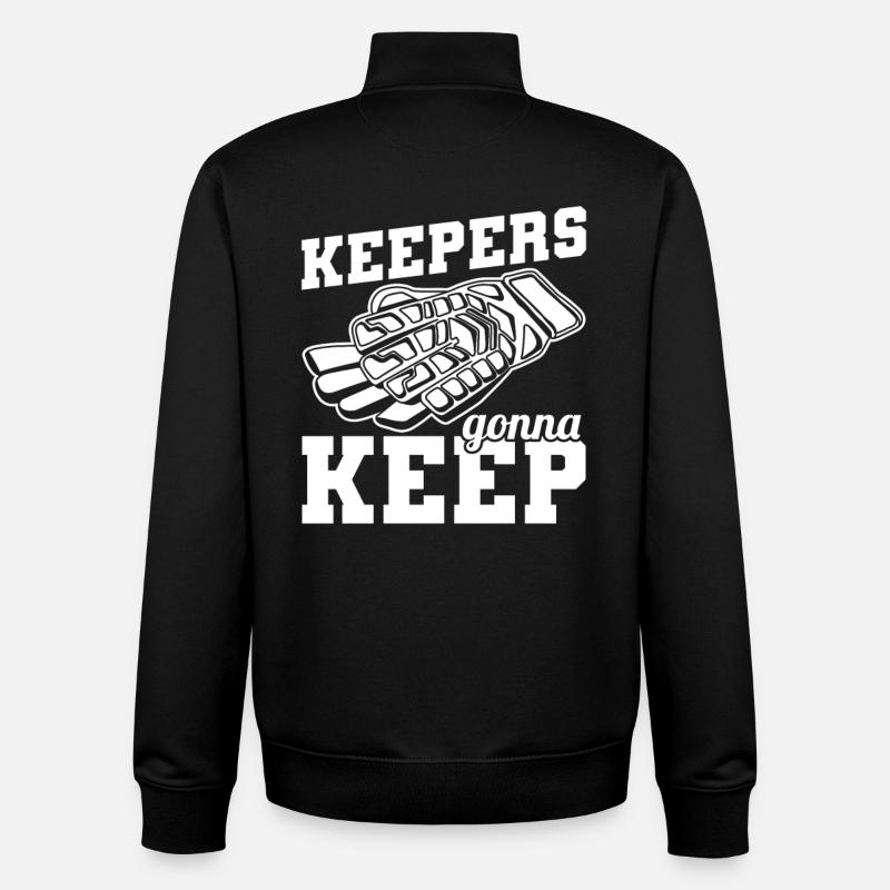 Gardien de but Football - Sweat zippé unisexe en coton bio Stanley/Stella - noir