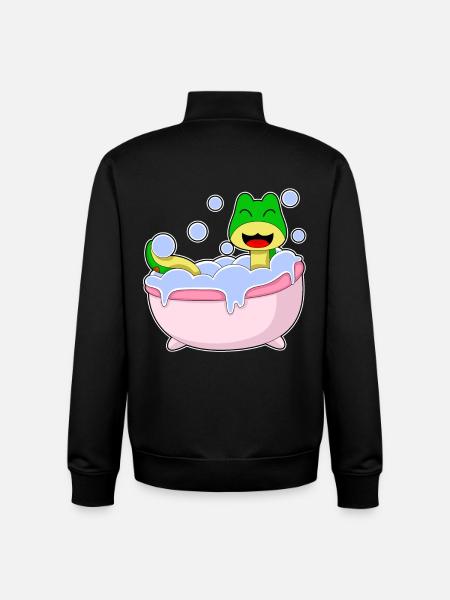 Snake Bathing Bathtub - Unisex Organic Zip Sweatshirt by Stanley/Stella - black