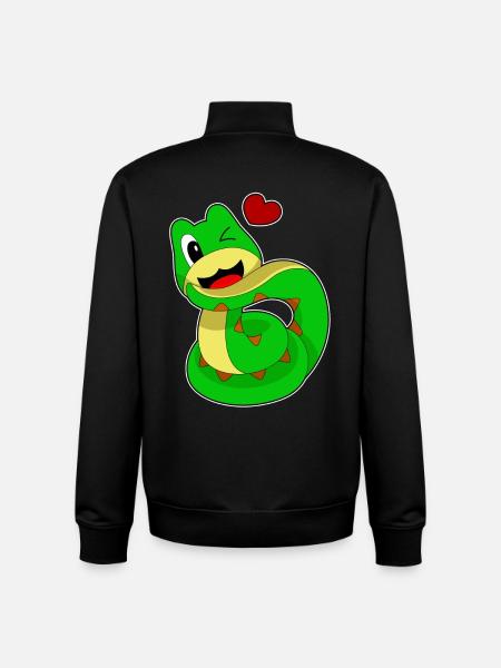 Funny Snake - Unisex Organic Zip Sweatshirt by Stanley/Stella - black
