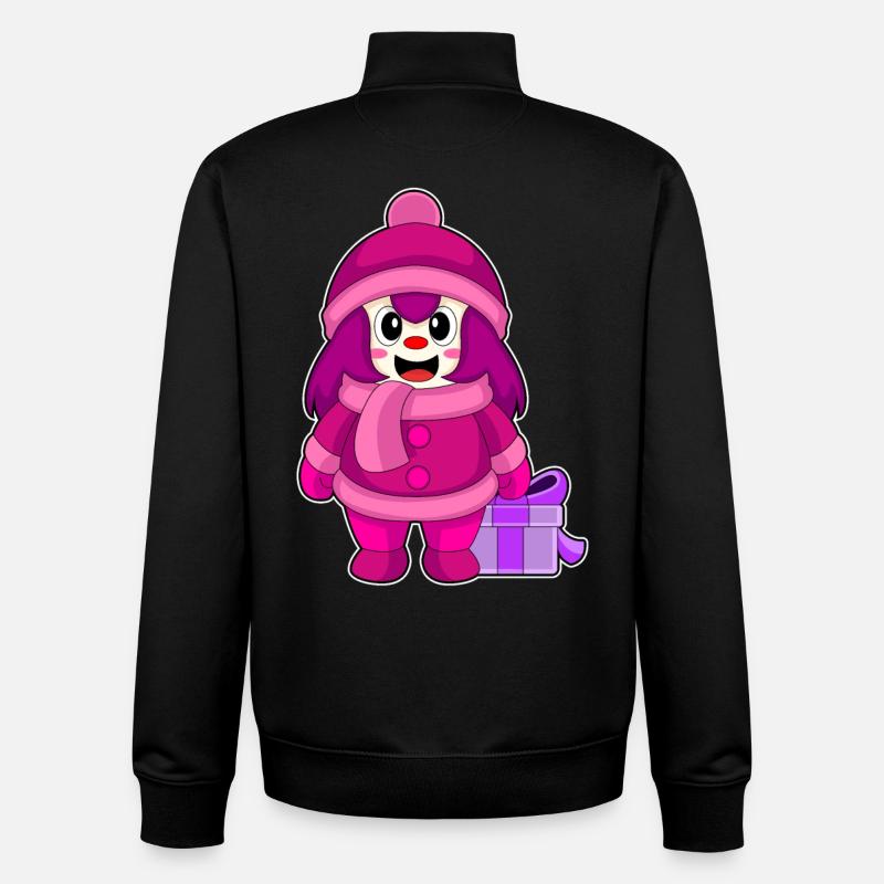 Filles Noël Hiver - Sweat zippé unisexe en coton bio Stanley/Stella - noir