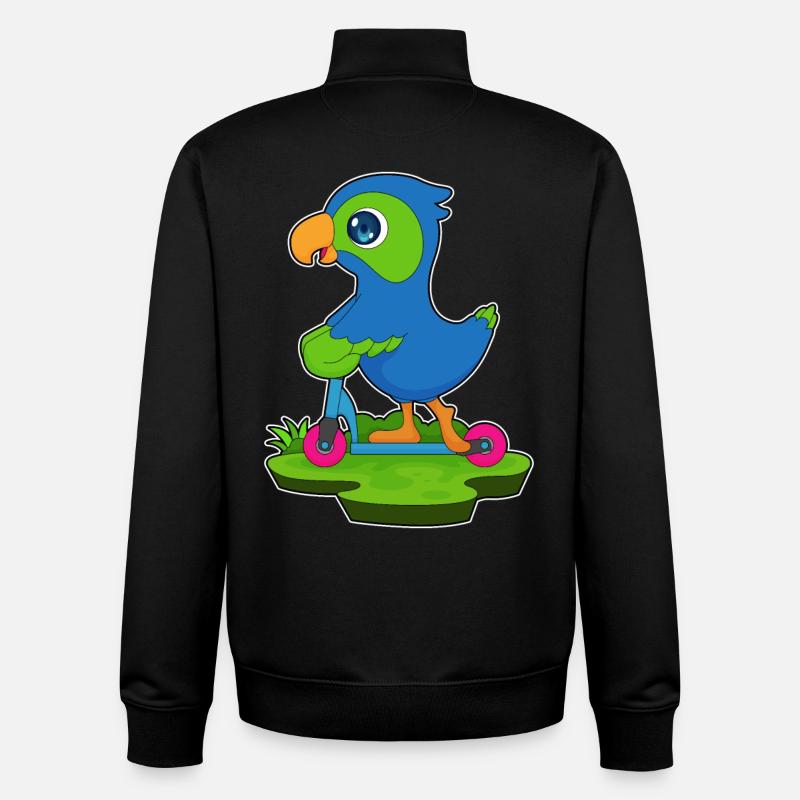 Papagei Roller - Unisex Organic Zip Sweatshirt von Stanley/Stella - Schwarz