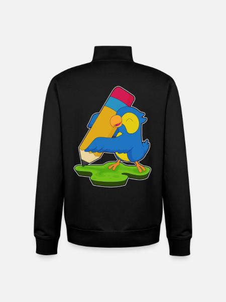 Parrot Pupil Pencil School - Unisex Organic Zip Sweatshirt by Stanley/Stella - black