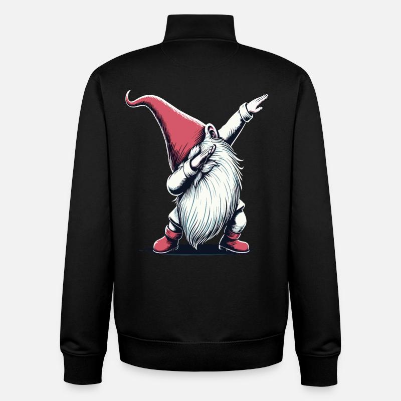 Dabbing Wichtel Dab Nikolaus - Unisex Organic Zip Sweatshirt von Stanley/Stella - Schwarz