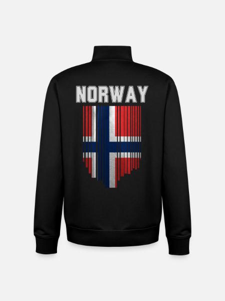 Norwegian flag, Norwegian pride - Unisex Organic Zip Sweatshirt by Stanley/Stella - black