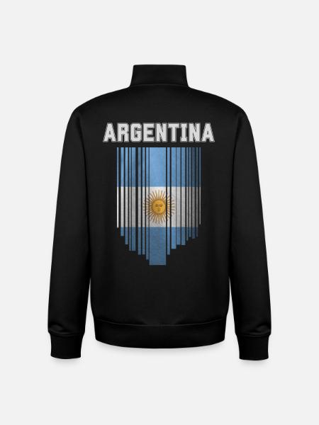 Flag of Argentina - Unisex Organic Zip Sweatshirt by Stanley/Stella - black