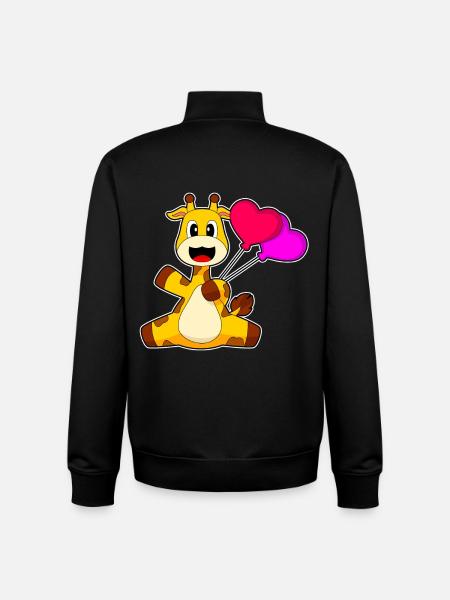Ballon girafe - Sweat zippé unisexe en coton bio Stanley/Stella - noir