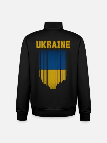 Ukrainian flag, Ukrainian pride - Unisex Organic Zip Sweatshirt by Stanley/Stella - black